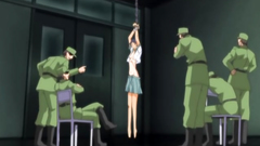 Rough and cruel situation for a sexy anime babe