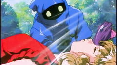 Sexy anime teens and weird creature travelling together