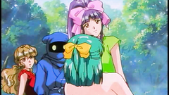 Sexy anime teens and weird creature travelling together