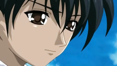 Sweet anime brunette blows cock on her knees