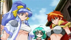 Fantasy cartoon with monsters and sexy babes