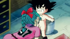 Funny cartoon babe sucks his little prick