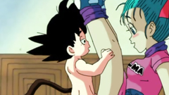 Funny cartoon babe sucks his little prick