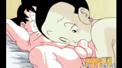 Dragon ball girlfriend suck his dick - anime cartoon