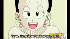 Dragonball's bitch deepthroats her friend's cock