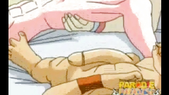 Dragonball's bitch deepthroats her friend's cock