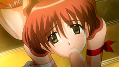 Two busty anime sluts sharing one big cock