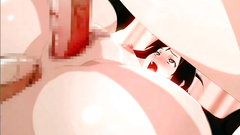 Double penetration for seductive anime babe