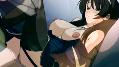 Sweet brunette in black stockings fucks her lover