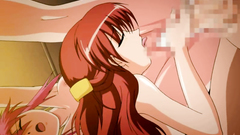 Redhead cutie and her teenage friend in nice 3some fuck