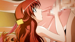 Redhead cutie and her teenage friend in nice 3some fuck