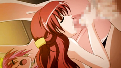 Redhead cutie and her teenage friend in nice 3some fuck