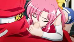 Tender teen blows racing man's dick in anime toon