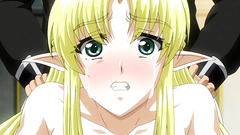 Handsome blonde elf with huge boobs fucked from behind