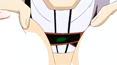 Anime girl with green hair and hot body in hentai toon