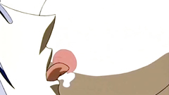 Threesome fuck with slender anime teens in the bedroom