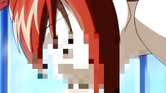 Threesome fuck with slender anime teens in the bedroom