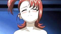 Threesome fuck with slender anime teens in the bedroom