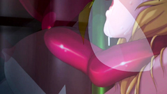 Sexy naked blonde abused by horny pink tentacles