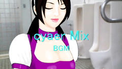 Handsome black-haired babe waits for a cumshot