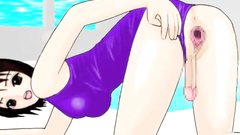 Futanari brunette babe shows her anal gape