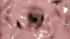 Adorable black-haired babe swallows big erection