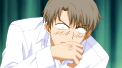 Two handsome gays kisses each other in the bedroom