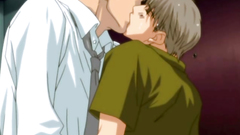 Homosexual love in romantic hentai cartoon