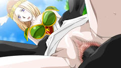 Buty blonde anime girl rides monster's cock