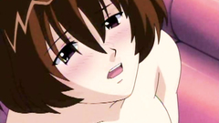 Young and innocent brunette teen in hentai toon