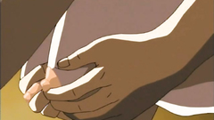 Passionate hentai fuck with busty girl in the library