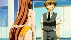 Bikini and swimsuit fit her perfectly in hentai cartoon