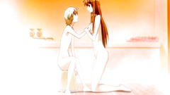 Slender teens have great time together in anime toon