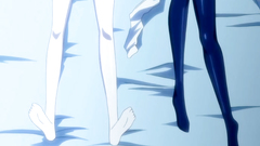 Slender teens have great time together in anime toon