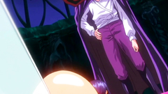 Blonde and brunette abbes in hentai animated cartoon