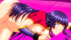 Blonde and brunette abbes in hentai animated cartoon