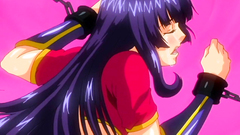 Blonde and brunette abbes in hentai animated cartoon