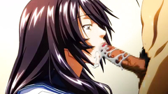 Facef-fucked brunette does sloppy blowjob