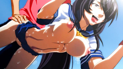 Sexy brunette schoolgirl gets fucked from behind