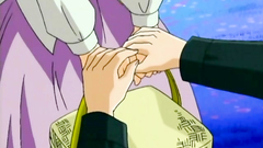 Busty hentai chick seduced to a lustful banging