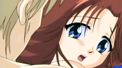 Busty hentai chick seduced to a lustful banging