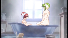 Handsome hentai babe spreads her sexy legs in stockings