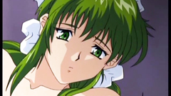 Handsome hentai babe spreads her sexy legs in stockings