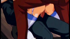 Many hard cocks for redhead seductive babe