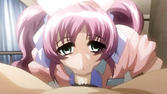 She gets her face covered with cum after sloppy blowjob