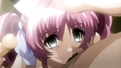 Playful hentai teen can handle two cocks at the same time