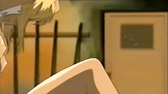 Tied up blonde can't move and guy don't know what to do