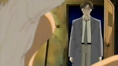 Tied up blonde can't move and guy don't know what to do