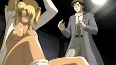 Tied up blonde can't move and guy don't know what to do