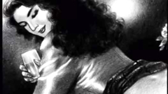 Black and white cartoon with female domination